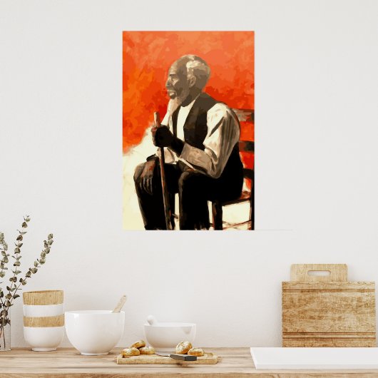 Afrikaanse Amerikaanse Man oom Poster (Keuken)