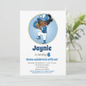 Afrikaanse Amerikaanse meisjes blauwe zaterdag Kaart (Staand voorkant)