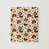 Afrikaanse Amerikaanse meisjes Herfst herfst verla Legpuzzel (Verticaal)