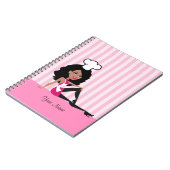 Afrikaanse Amerikaanse meisjeskeukennotebook Notitieboek (Linkerzijde)