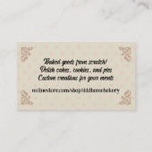 Afrikaanse Amerikaanse mengkommelvrouw bakkerij B Visitekaartje (Achterkant)