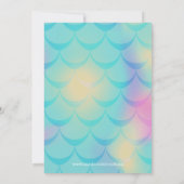 Afrikaanse Amerikaanse mermaïde Birthday Partij Kaart (Achterkant)