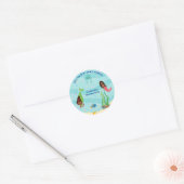 Afrikaanse Amerikaanse mermaïde Birthday Partij Ronde Sticker (Envelop)