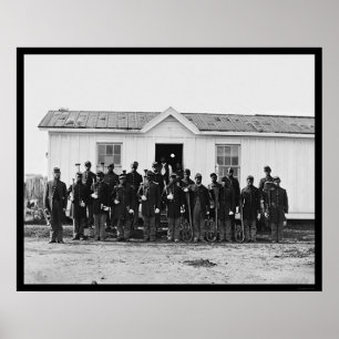 Afrikaanse Amerikaanse militaire band 1865 Poster