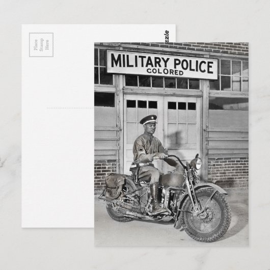 Afrikaanse Amerikaanse militaire politie Briefkaart (Voorkant / Achterkant)