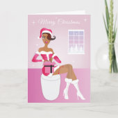 Afrikaanse Amerikaanse moderne kerstfeestdag Kaart (Voorkant)