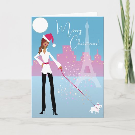 Afrikaanse Amerikaanse moderne kerstfeestdag Kaart (Voorkant)