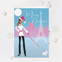 Afrikaanse Amerikaanse moderne kerstfeestdag Kaart