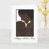 afrikaanse amerikaanse moeder met nieuwe babyillus kaart (Gele Bloem)