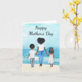 Afrikaanse Amerikaanse Moederdag Kaart (Gele Bloem)