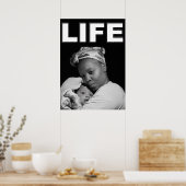 AFRIKAANSE AMERIKAANSE MOEDEREN EN BABY VOOR HET L POSTER (Keuken)