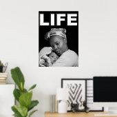 AFRIKAANSE AMERIKAANSE MOEDEREN EN BABY VOOR HET L POSTER (Thuiskantoor)