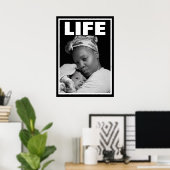 AFRIKAANSE AMERIKAANSE MOEDEREN EN BABY VOOR HET L POSTER (Thuiskantoor)