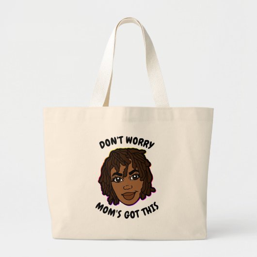 Afrikaanse Amerikaanse MOM Grote Tote Bag (Voorkant)