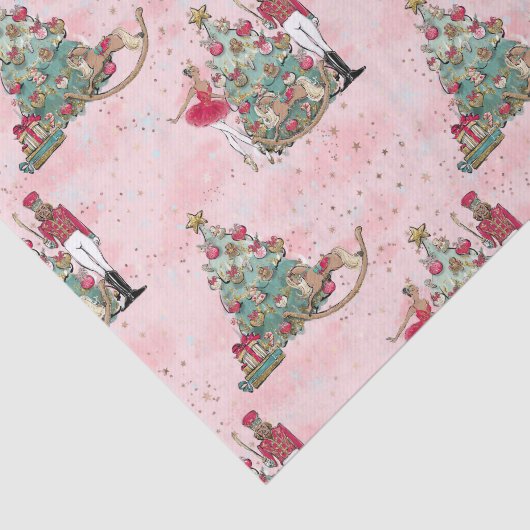 Afrikaanse Amerikaanse Nutkraker Ballet Roze Kerst Tissuepapier (Detail)