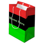 Afrikaanse Amerikaanse of Afrikaanse diaspora-vlag Medium Cadeauzakje (Achterkant Gekanteld)