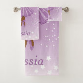 Afrikaanse Amerikaanse Paarse Tutu Bath Towels Bad Handdoek (Insitu)