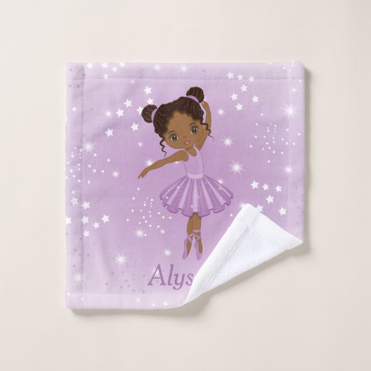 Afrikaanse Amerikaanse Paarse Tutu Bath Towels Bad Handdoek (Wasdoekje)