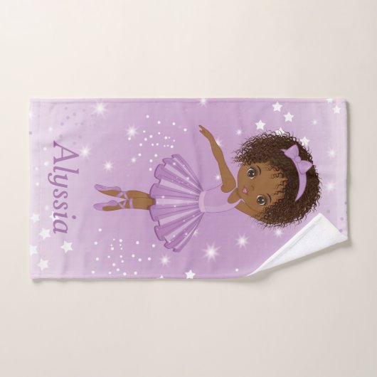 Afrikaanse Amerikaanse Paarse Tutu Bath Towels Bad Handdoek (Handdoek)