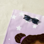 Afrikaanse Amerikaanse Paarse Tutu Beach Towel Strandlaken (In situ)