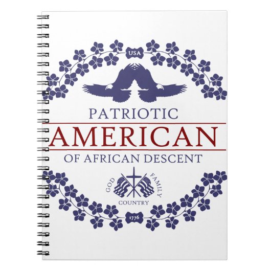 Afrikaanse Amerikaanse PATRIOT Notitieboek (Voorkant)