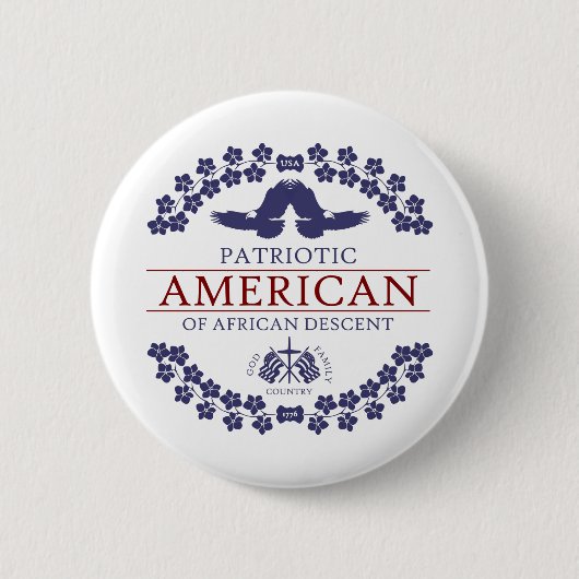 Afrikaanse Amerikaanse PATRIOT Ronde Button 5,7 Cm (Voorkant)