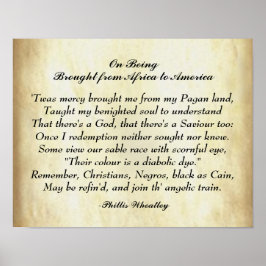 Afrikaanse Amerikaanse poëzie van Afrika naar Amer Poster