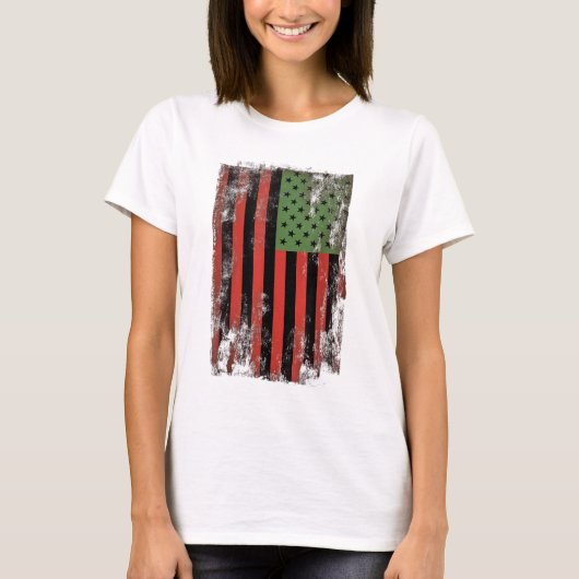 Afrikaanse Amerikaanse Pride Flag - Pan-Afrikaanse T-shirt (Voorkant)