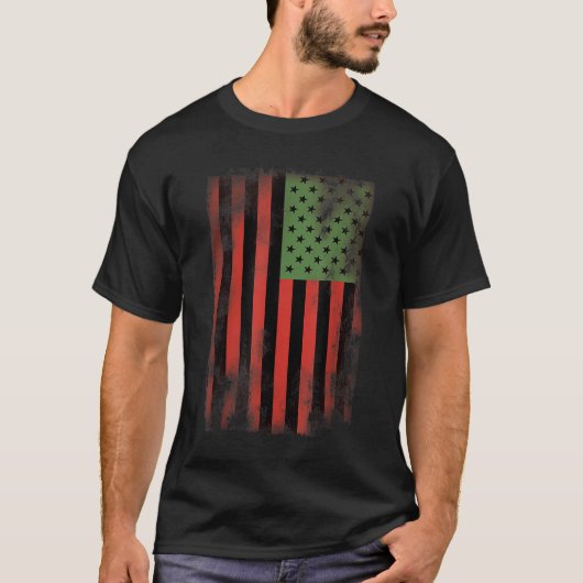Afrikaanse Amerikaanse Pride Flag - Pan-Afrikaanse T-shirt (Voorkant)