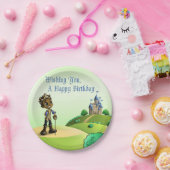 Afrikaanse Amerikaanse prins Birthday Papieren Bordje (Feest)