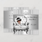 Afrikaanse Amerikaanse prinses Baby shower Girl Kaart (Voorkant / Achterkant)