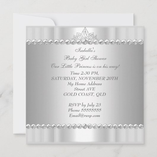 Afrikaanse Amerikaanse prinses Baby shower Girl Kaart (Achterkant)