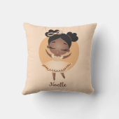 Afrikaanse Amerikaanse prinses Ballerina met Bow Kussen (Achterkant)