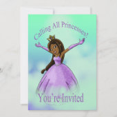 Afrikaanse Amerikaanse prinses Birthday Kaart (Voorkant)