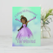 Afrikaanse Amerikaanse prinses Birthday Kaart (Staand voorkant)