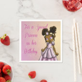 Afrikaanse Amerikaanse prinses Birthday Servet (Insitu)