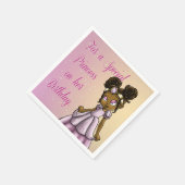 Afrikaanse Amerikaanse prinses Birthday Servet (Hoek)