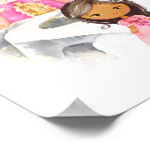 Afrikaanse Amerikaanse prinses, Castle, Girl Nurse Poster (Hoek)