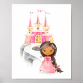 Afrikaanse Amerikaanse prinses, Castle, Girl Nurse Poster (Voorkant)