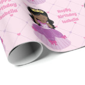 -Afrikaanse Amerikaanse prinses Econormedag Cadeaupapier (Rol Hoek)