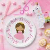 Afrikaanse Amerikaanse prinses en Dragon Birthday Papieren Bordje (Feest)