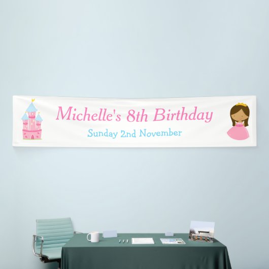 Afrikaanse Amerikaanse prinses en Dragon Birthday Spandoek (Beurs)
