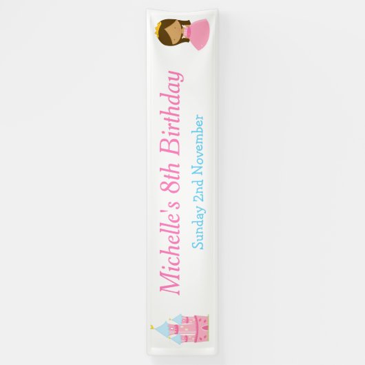 Afrikaanse Amerikaanse prinses en Dragon Birthday Spandoek (Verticaal)