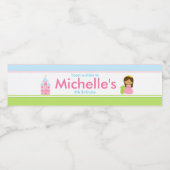 Afrikaanse Amerikaanse prinses en Dragon Birthday Waterfles Etiket (Enkel label)