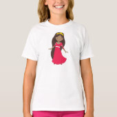 Afrikaanse Amerikaanse prinses, koningin, Kroon, R T-shirt (Voorkant)