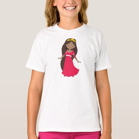 Afrikaanse Amerikaanse prinses, koningin, Kroon, R T-shirt (Voorkant)