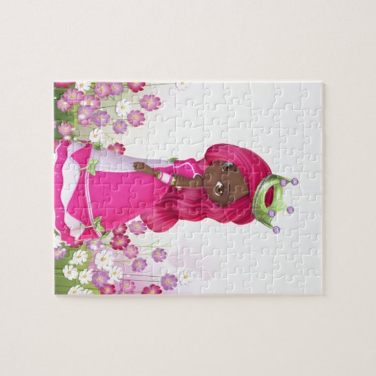 Afrikaanse Amerikaanse prinses Legpuzzel (Horizontaal)