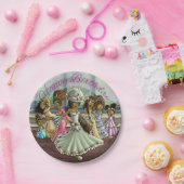 Afrikaanse Amerikaanse prinsessen Birthday Papieren Bordje (Feest)