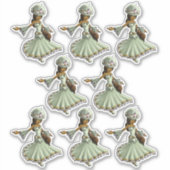 Afrikaanse Amerikaanse prinsessen Sticker (Voorkant)