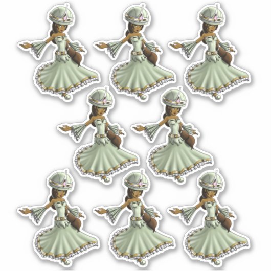 Afrikaanse Amerikaanse prinsessen Sticker (Voorkant)